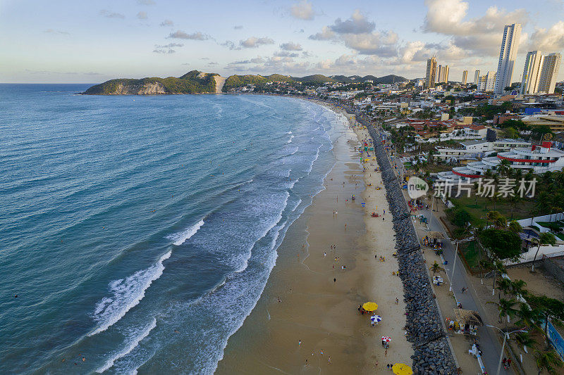 Ponta Negra海滩鸟瞰图，里约热内卢Grande do Norte，巴西